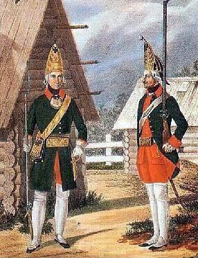 Ober-Officer and private of grenadiers. 1756 - 1762 